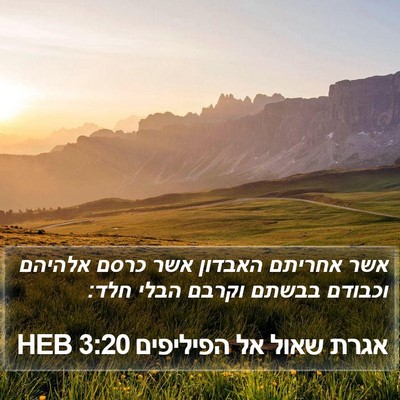 אגרת שאול אל הפיליפים 3:20 HEB Bible Verse Image