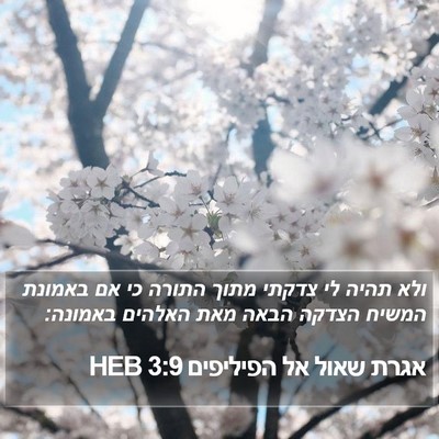 אגרת שאול אל הפיליפים 3:9 HEB Bible Verse Image