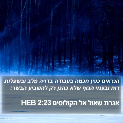 אגרת שאול אל הקולוסים 2:23 HEB Bible Verse Image