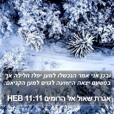 אגרת שאול אל הרומים 11:11 HEB Bible Verse Image