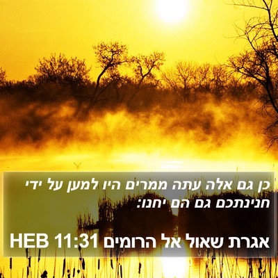 אגרת שאול אל הרומים 11:31 HEB Bible Verse Image