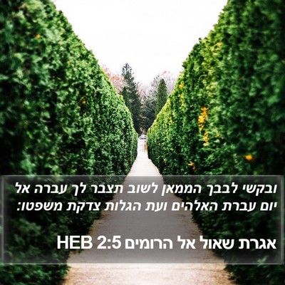 אגרת שאול אל הרומים 2:5 HEB Bible Verse Image