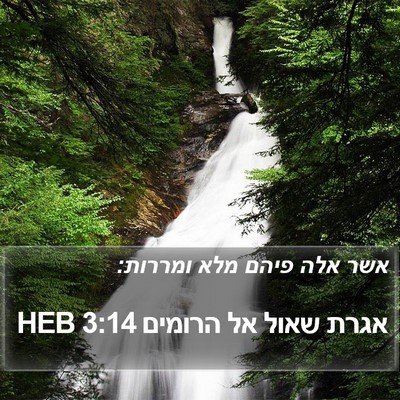אגרת שאול אל הרומים 3:14 HEB Bible Verse Image