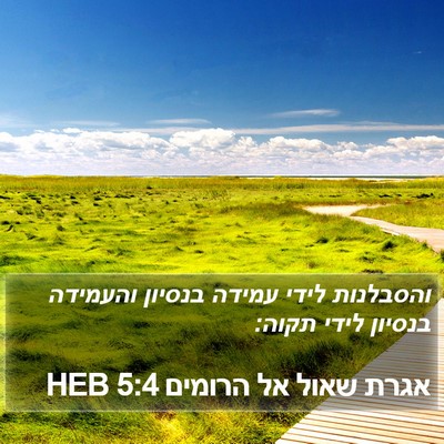 אגרת שאול אל הרומים 5:4 HEB Bible Verse Image
