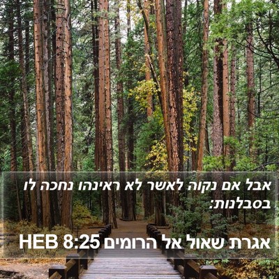אגרת שאול אל הרומים 8:25 HEB Bible Verse Image