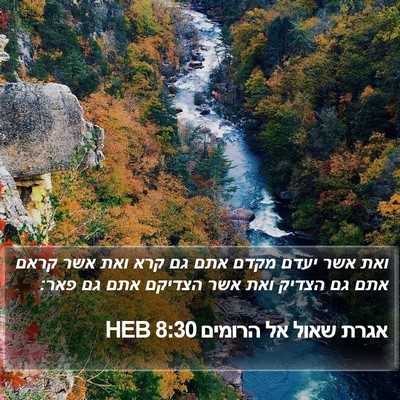 אגרת שאול אל הרומים 8:30 HEB Bible Verse Image