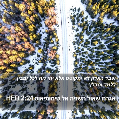 אגרת שאול השניה אל טימותיאוס 2:24 HEB Bible Verse Image