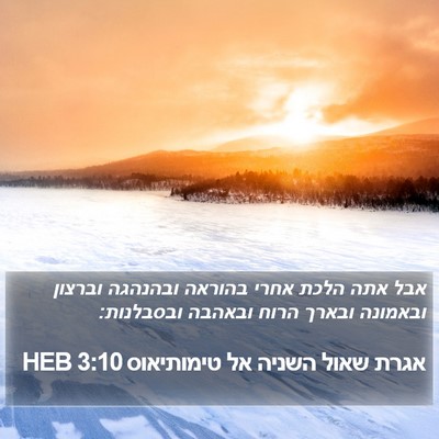 אגרת שאול השניה אל טימותיאוס 3:10 HEB Bible Verse Image