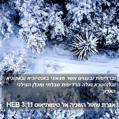 אגרת שאול השניה אל טימותיאוס 3:11 HEB Bible Verse Image