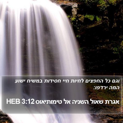 אגרת שאול השניה אל טימותיאוס 3:12 HEB Bible Verse Image
