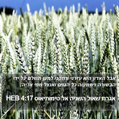 אגרת שאול השניה אל טימותיאוס 4:17 HEB Bible Verse Image