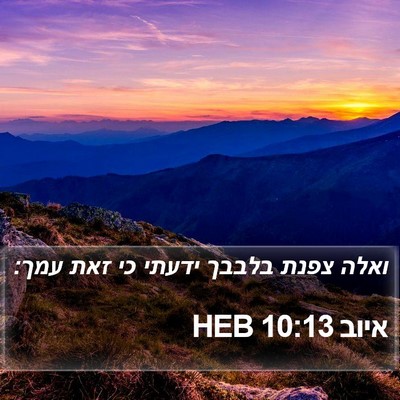 איוב 10:13 HEB Bible Verse Image