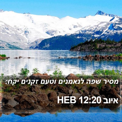 איוב 12:20 HEB Bible Verse Image