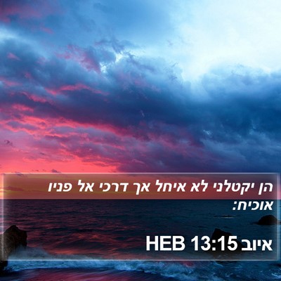איוב 13:15 HEB Bible Verse Image