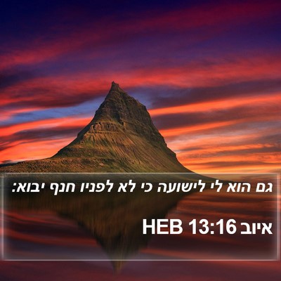 איוב 13:16 HEB Bible Verse Image