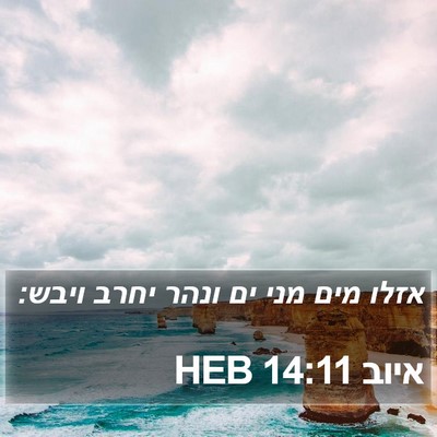 איוב 14:11 HEB Bible Verse Image