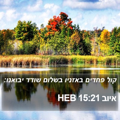 איוב 15:21 HEB Bible Verse Image