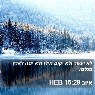 איוב 15:29 HEB Bible Verse Image