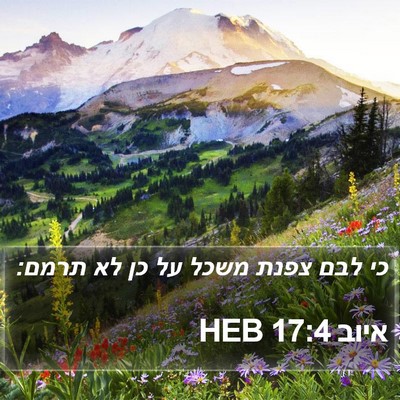 איוב 17:4 HEB Bible Verse Image
