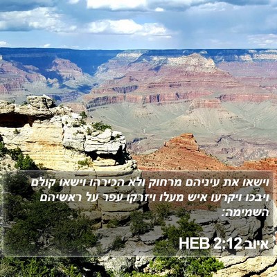 איוב 2:12 HEB Bible Verse Image
