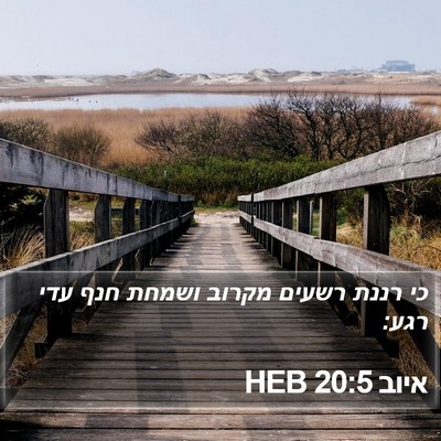 איוב 20:5 HEB Bible Verse Image