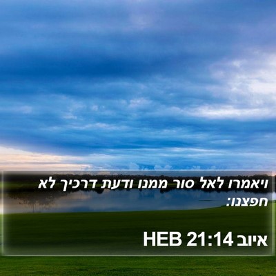 איוב 21:14 HEB Bible Verse Image