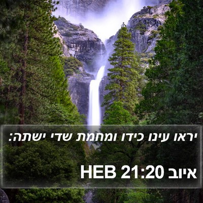 איוב 21:20 HEB Bible Verse Image
