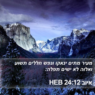 איוב 24:12 HEB Bible Verse Image