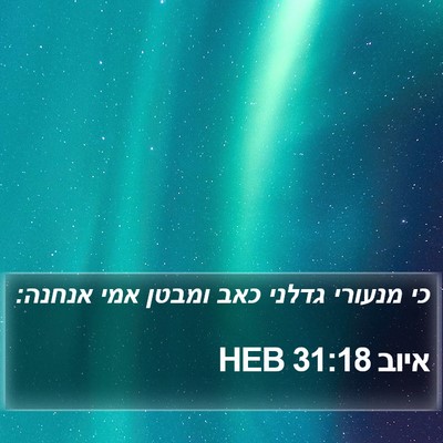 איוב 31:18 HEB Bible Verse Image