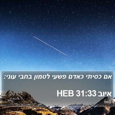איוב 31:33 HEB Bible Verse Image