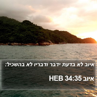 איוב 34:35 HEB Bible Verse Image