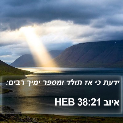 איוב 38:21 HEB Bible Verse Image