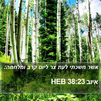 איוב 38:23 HEB Bible Verse Image