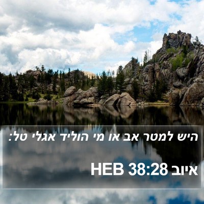 איוב 38:28 HEB Bible Verse Image