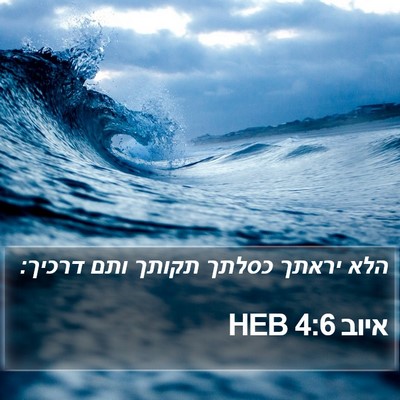 איוב 4:6 HEB Bible Verse Image