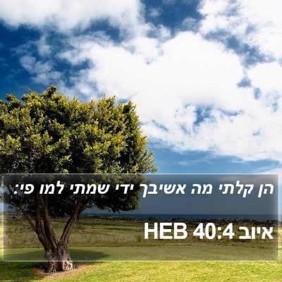 איוב 40:4 HEB Bible Verse Image