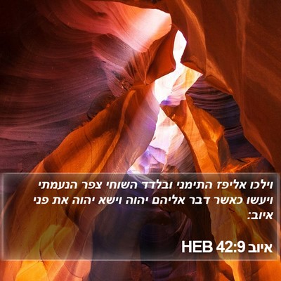 איוב 42:9 HEB Bible Verse Image