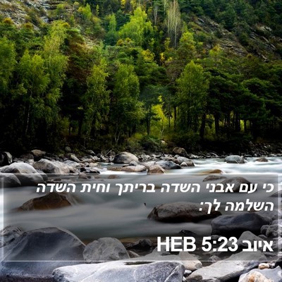 איוב 5:23 HEB Bible Verse Image