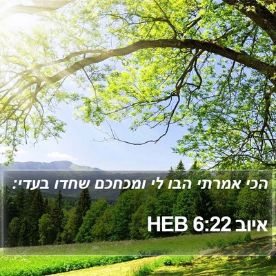 איוב 6:22 HEB Bible Verse Image