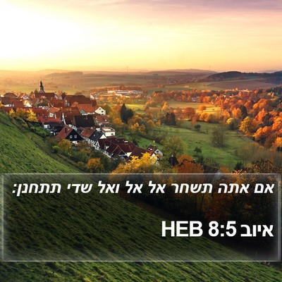 איוב 8:5 HEB Bible Verse Image