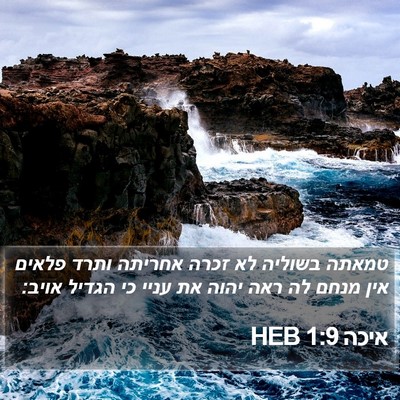 איכה 1:9 HEB Bible Verse Image