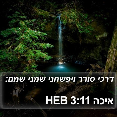 איכה 3:11 HEB Bible Verse Image