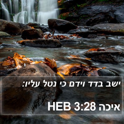 איכה 3:28 HEB Bible Verse Image