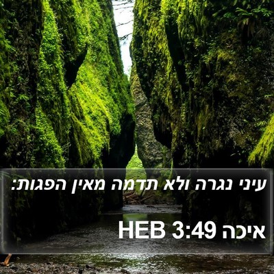 איכה 3:49 HEB Bible Verse Image