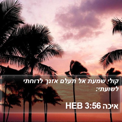 איכה 3:56 HEB Bible Verse Image