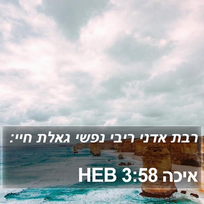 איכה 3:58 HEB Bible Verse Image