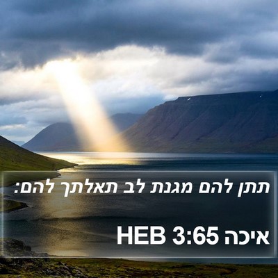 איכה 3:65 HEB Bible Verse Image