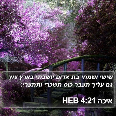 איכה 4:21 HEB Bible Verse Image