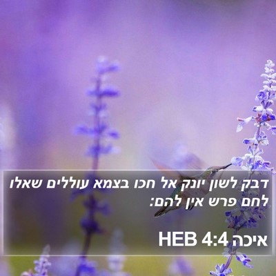 איכה 4:4 HEB Bible Verse Image
