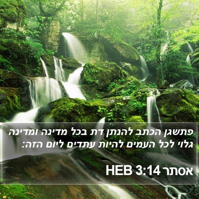 אסתר 3:14 HEB Bible Verse Image